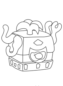 Desenho de Desenho De Blox Fruits Com Fruta Sobre Base De Pedras Preciosas Para Colorir E Imprimir